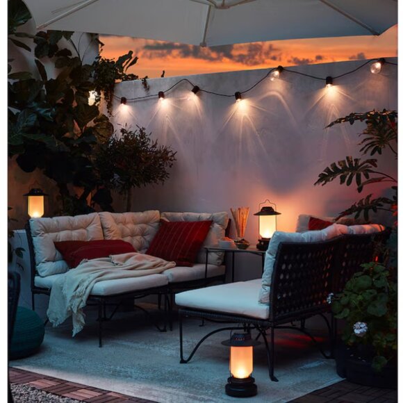 NEW! IKEA SVARTRÅ LED string light (12 lights) Black/for Outdoor or Indoor - Picture 5 of 9